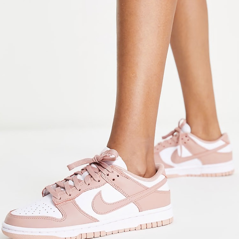 Nike Women's Blush Pink and White Sneakers